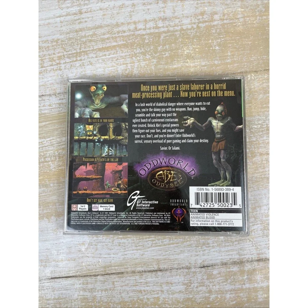 Oddworld: Abe's Oddysee Greatest Hits Sony PS1 PlayStation 1, 1997
